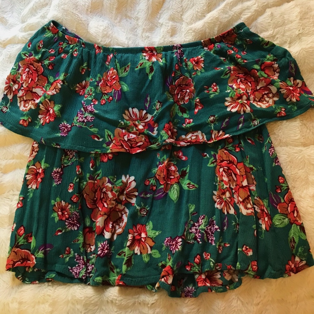 Floral off the shoulder blouse